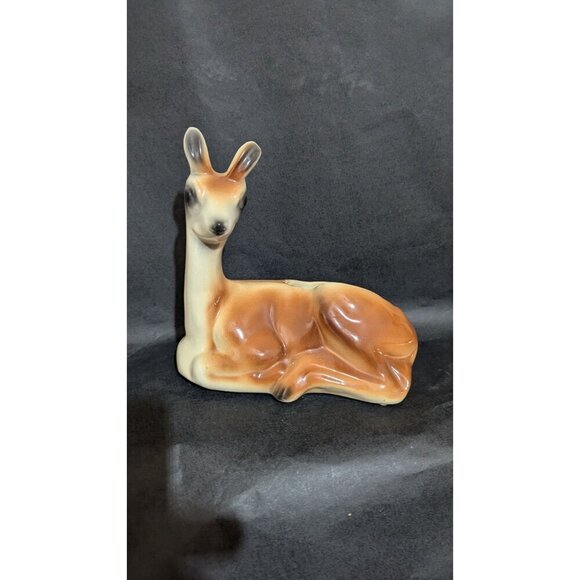 Vintage Ceramic Deer Planter Pot Decor Christmas holiday utensil trinket candle - Picture 7 of 12